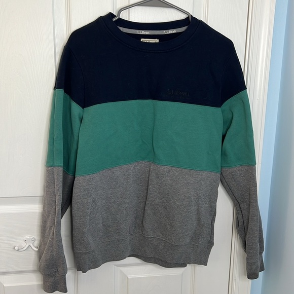 Men's L.L.Bean 1912 Sweatshirt, Crewneck, Colorblock - Picture 2 of 5
